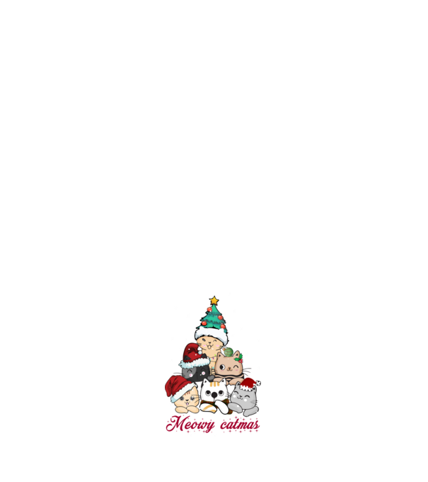Meowy catmas model negru pe tricou