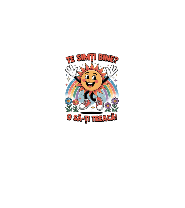 Te simți bine? model alb pe tricou