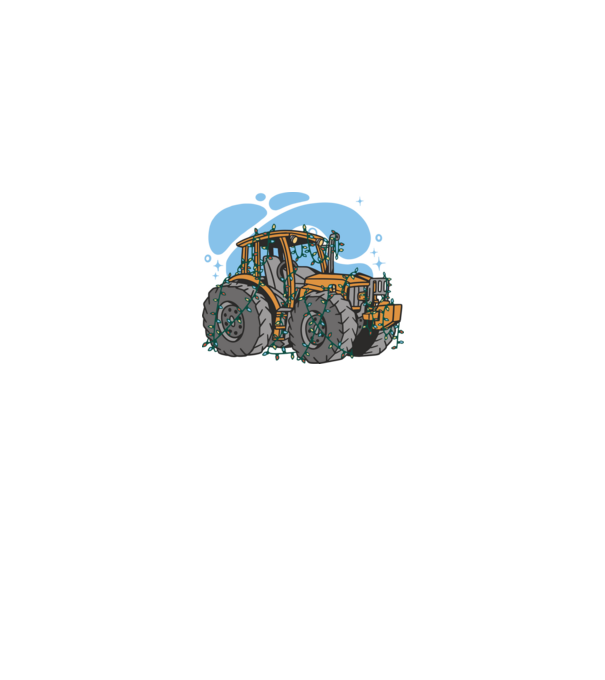 TRACTOR model alb pe tricou