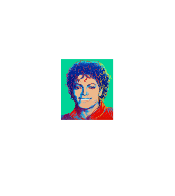 Micheal Jackson Art model alb pe tricou