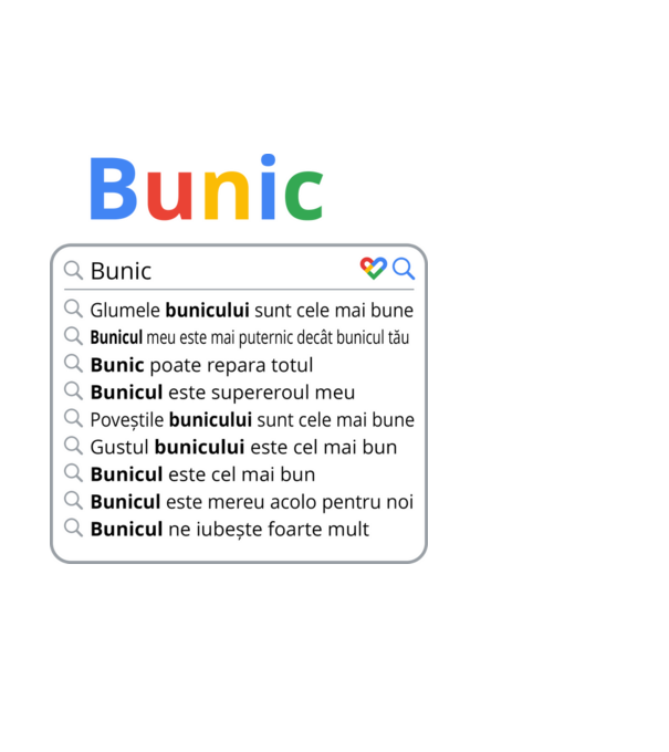 căutare Google Bunic model alb pe tricou