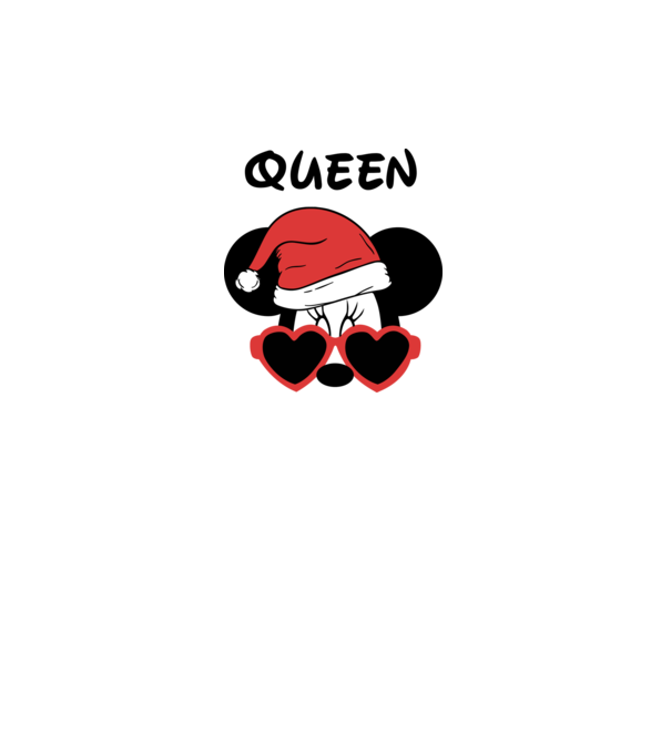 minnie santa queen model alb pe tricou
