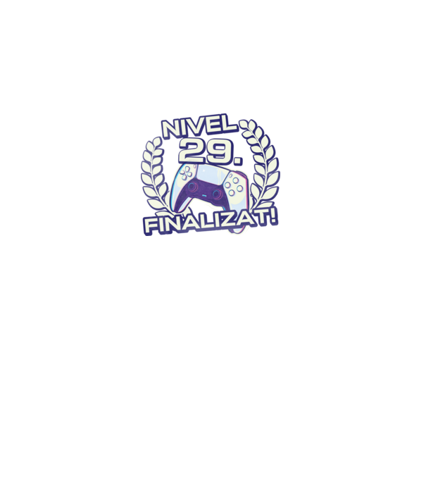Nivel 29 finalizat! model negru pe tricou