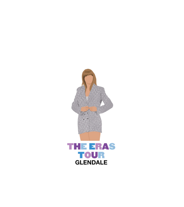 Taylor Swift The Eras Tour Glendale 2 model alb pe tricou