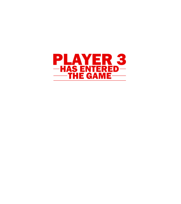 Player 3 entered the game model alb pe tricou