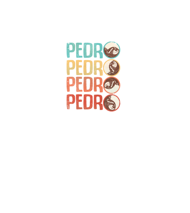 Pedro Pedro retro model alb pe tricou