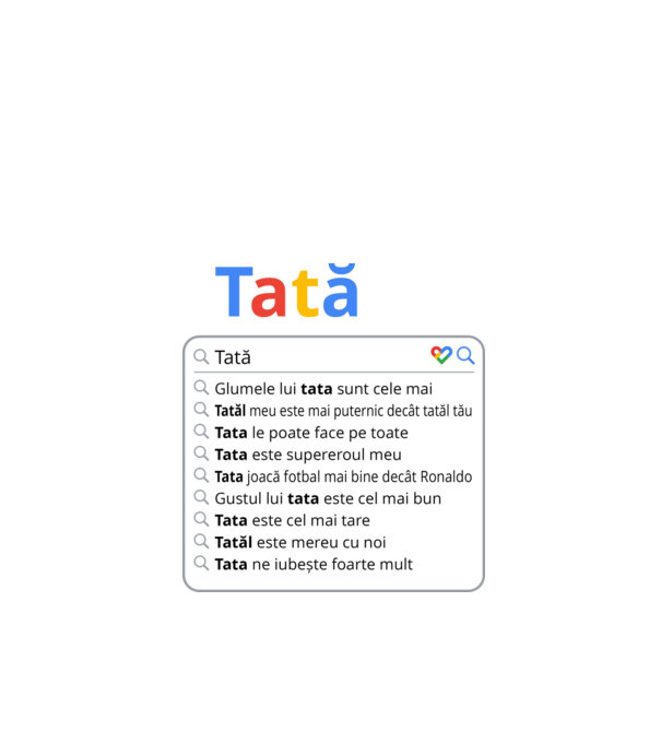 căutare Google Tată model negru pe tricou