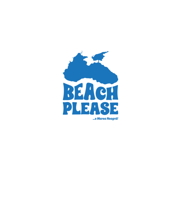 Beach please, e Marea Neagră! model alb pe tricou