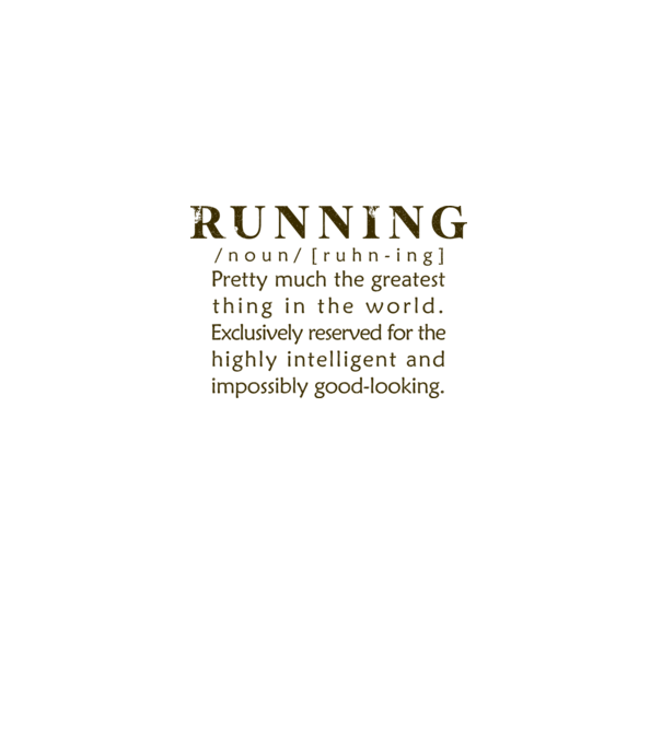 Running definition model alb pe tricou