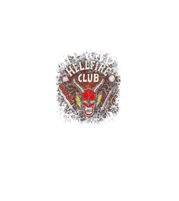 hellfire club stranger things model negru pe tricou