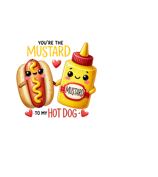 Mustard to my Hot Dog model negru pe tricou
