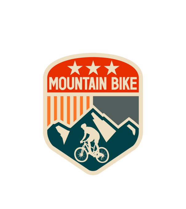 Mountain Bike model alb pe tricou