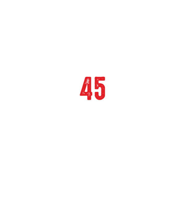 Purtătorul acestui tricou a împlinit: 45 de ani model negru pe tricou