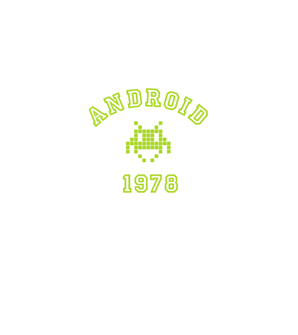 android model negru pe tricou
