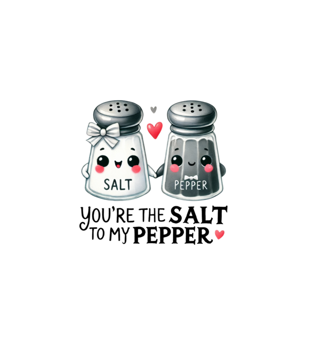 Salt to my Pepper model alb pe tricou