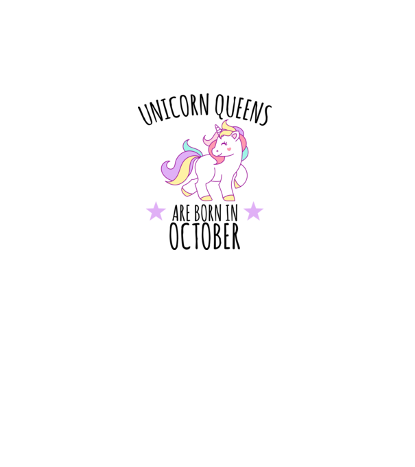 Unicorn queens are born in - October model gri pe tricou