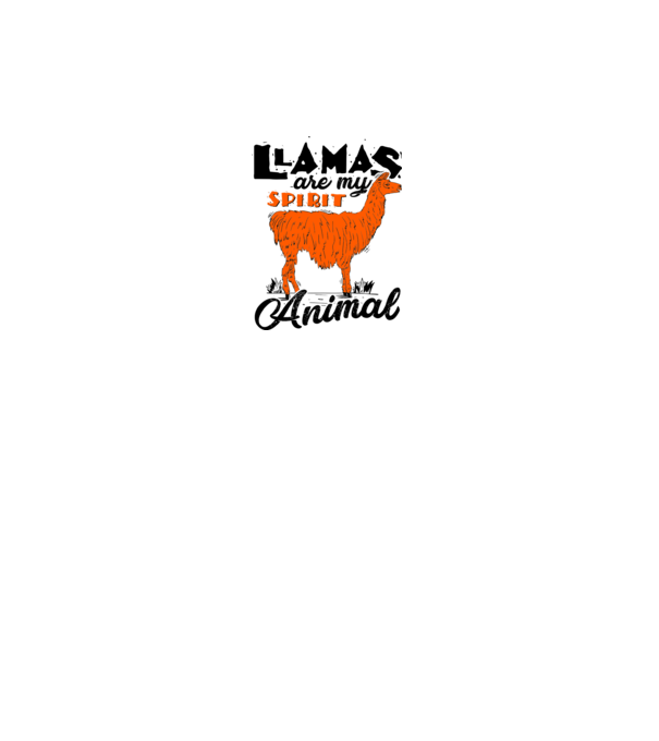 Llamas are my spirit animal model alb pe tricou