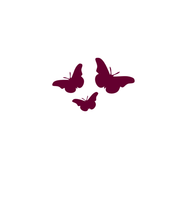 Butterflies model alb pe tricou