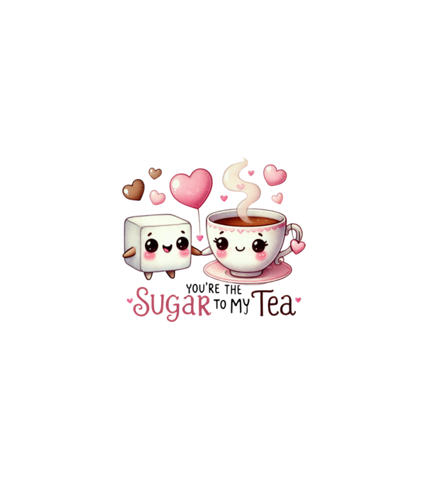 Sugar to my Tea model alb pe tricou