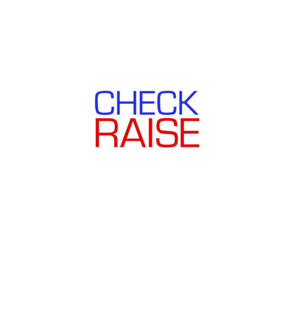 Check Raise model negru pe tricou