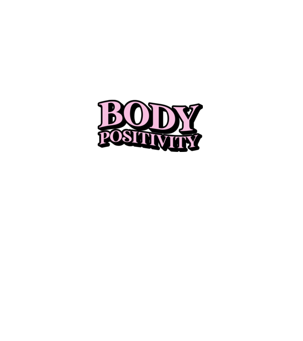 BodyPositivity model alb pe tricou