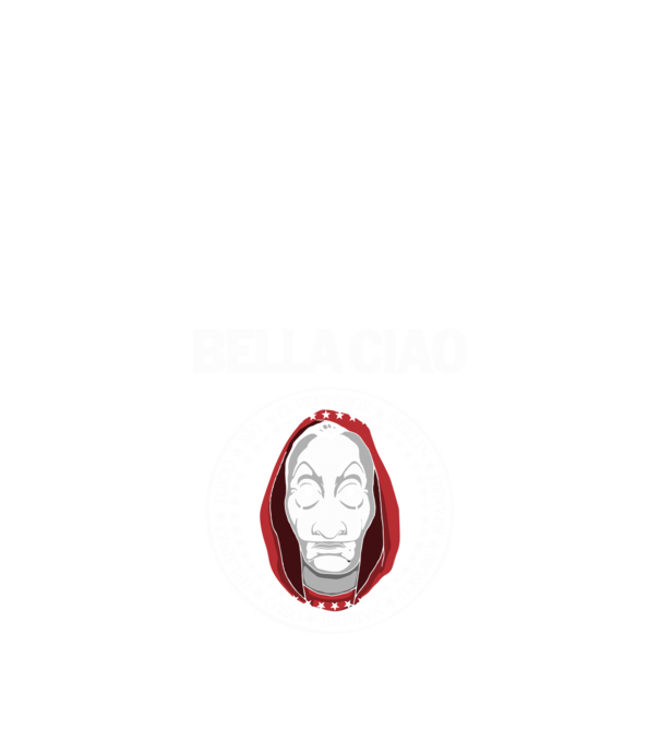 bella ciao stroke white model negru pe tricou