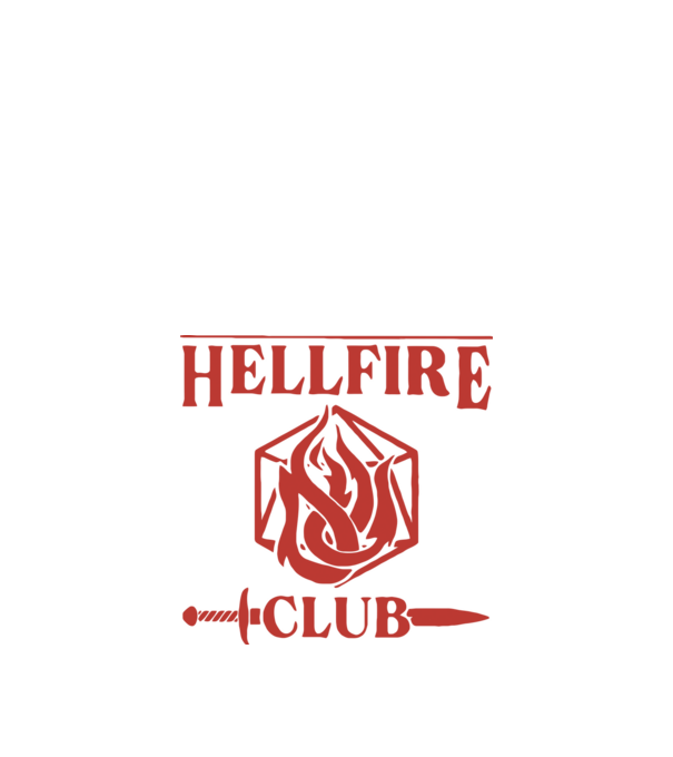 hellfire club 85 model negru pe tricou