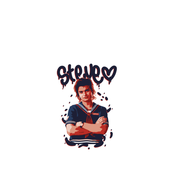 steve stranger things model verde de măr pe tricou
