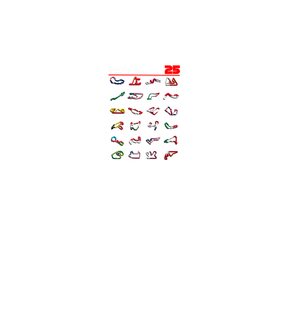 F1 calendar 2025 Negru model negru pe tricou