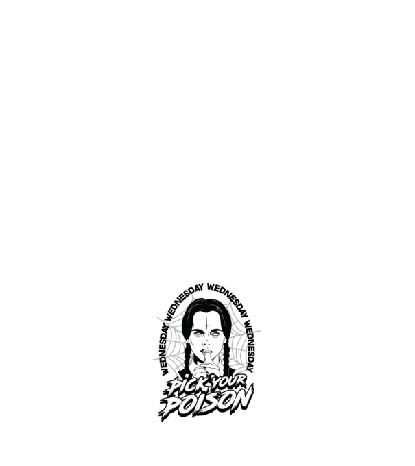 WEDNESDAY Pick your poison model roz deschis pe tricou