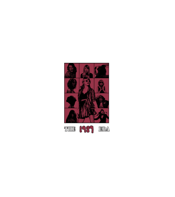 Taylor Swift ERAS red model negru pe tricou