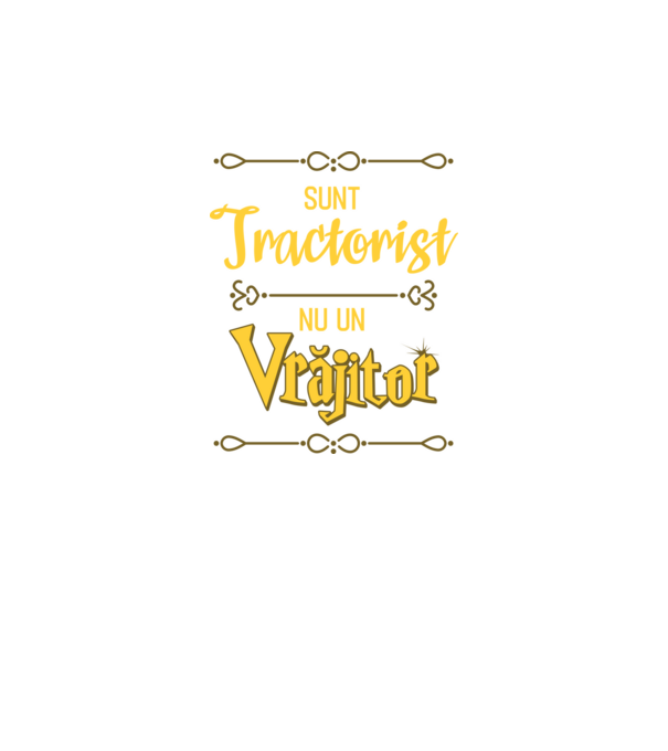 Sunt tractorist, nu un vrăjitor model negru pe tricou