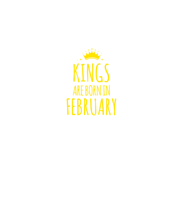 Kings are born in - February model albastru închis pe tricou