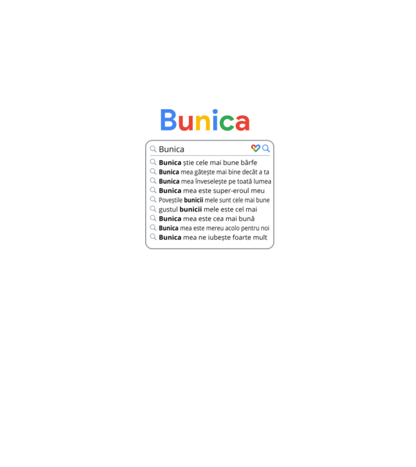 căutare Google Bunica model negru pe tricou