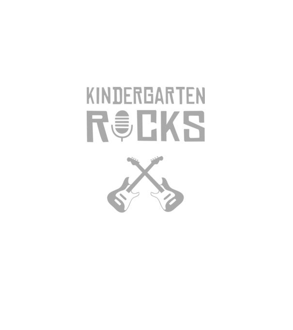 Kindergarten rocks model negru pe tricou