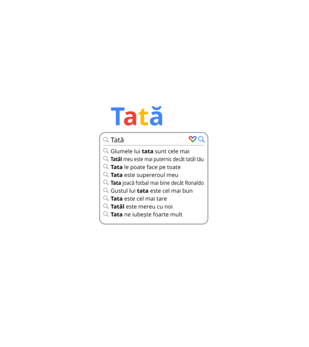 căutare Google Tată model negru pe tricou