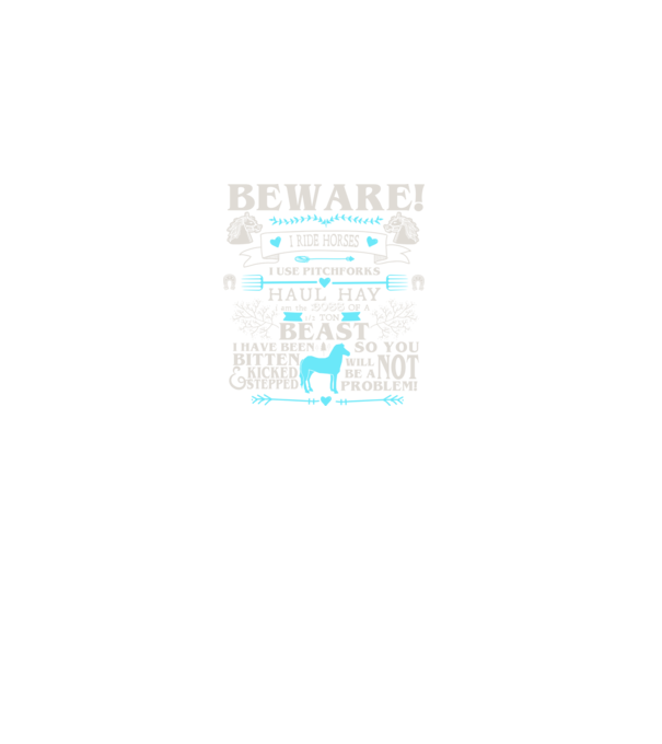 Beware i ride horses model negru pe tricou