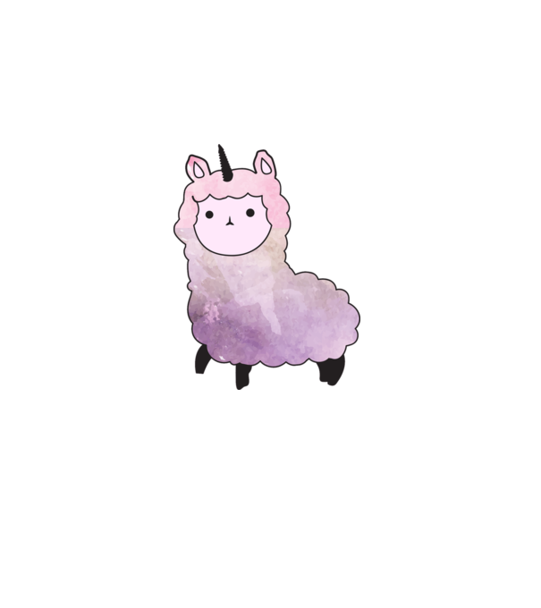 Llamacorn cutie model alb pe tricou