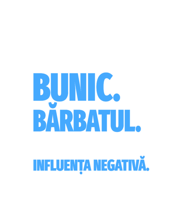 Bunic model negru pe tricou