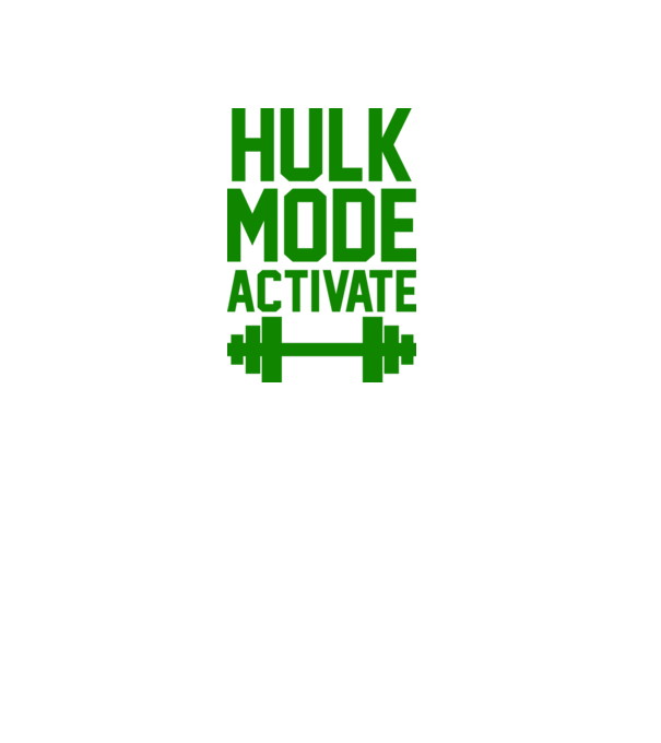 Hulk mode model alb pe tricou