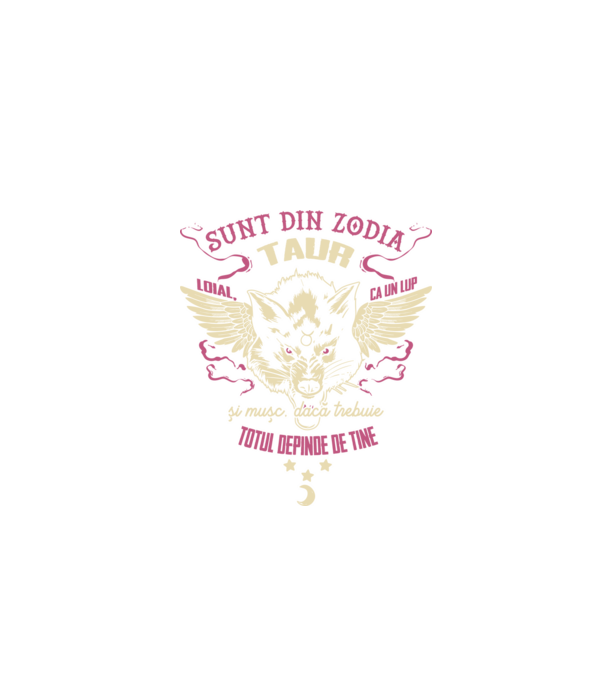 Taur model negru pe tricou