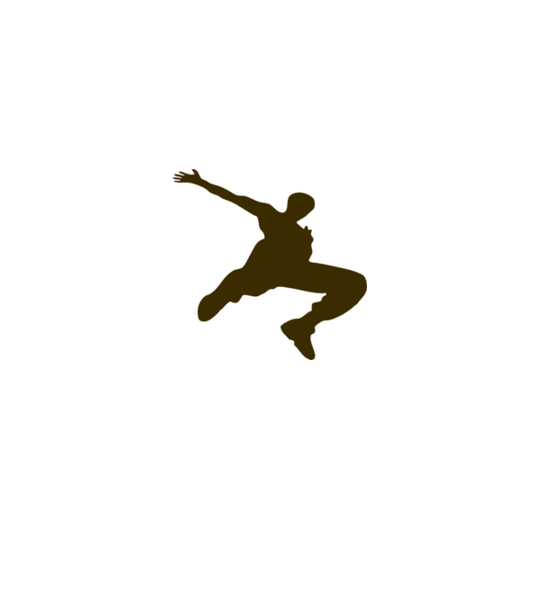 Logo Parkour model alb pe tricou