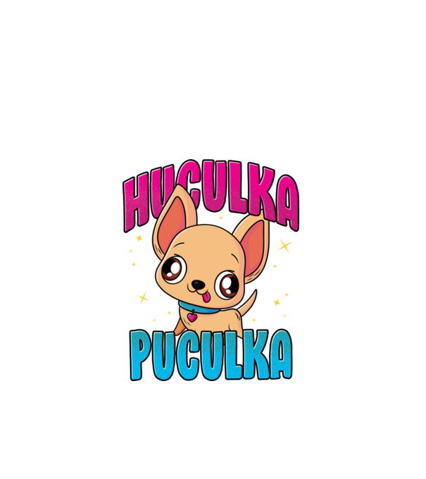 Huculka Puculka chivava model negru pe tricou
