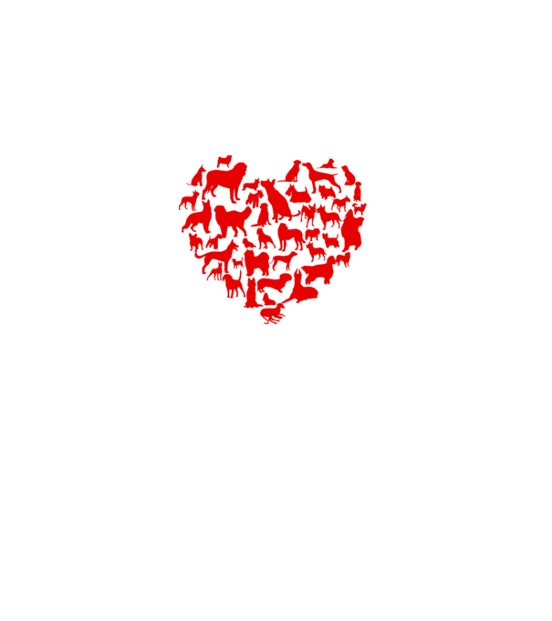 Doggy heart model alb pe tricou