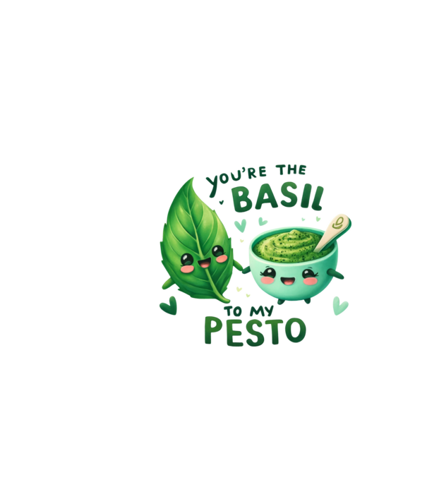 Basil to my Pesto model alb pe tricou