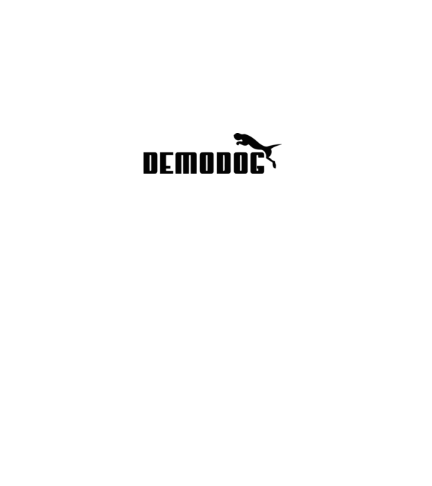demodog logo black model gri pe tricou
