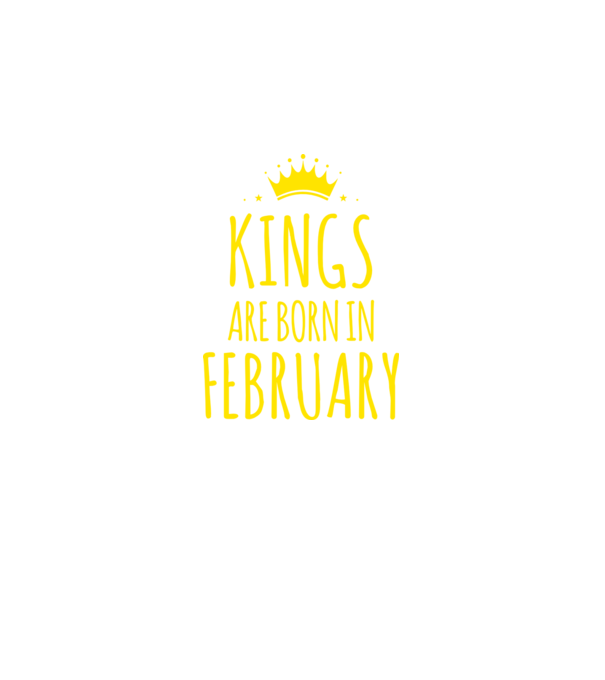 Kings are born in - February model gri închis pe tricou