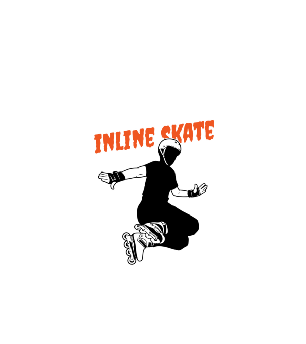 TR inlineskate model negru pe tricou