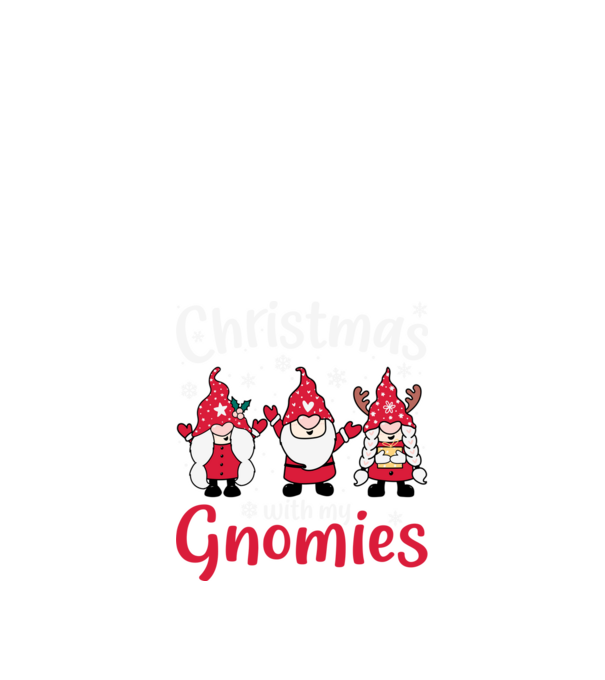 Christmas with my gnomies model negru pe tricou