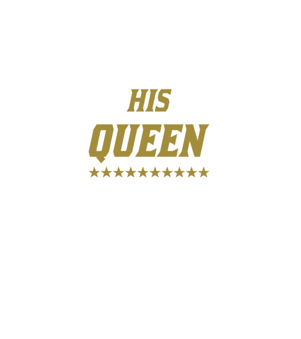His Queen model negru pe tricou